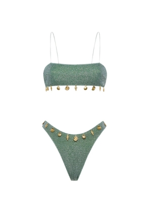 Oséree Lumiere charm bandeau bikini - Green