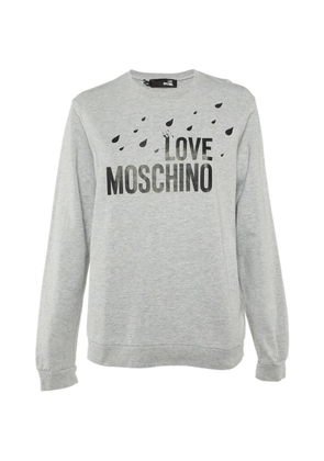Love Moschino logo-print crew-neck sweater - Grey