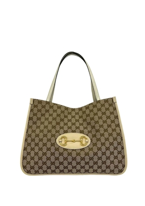 Gucci Pre-Owned 2016-2026 Medium GG Canvas Horsebit 1955 tote bag - Neutrals