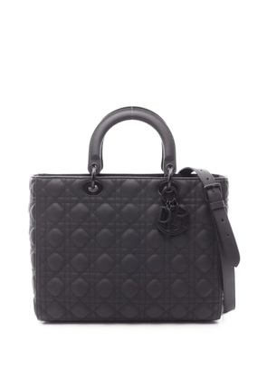 Christian Dior Pre-Owned 2010-2026 Medium Ultra Matte Calfskin Cannage Lady Dior satchel - Black
