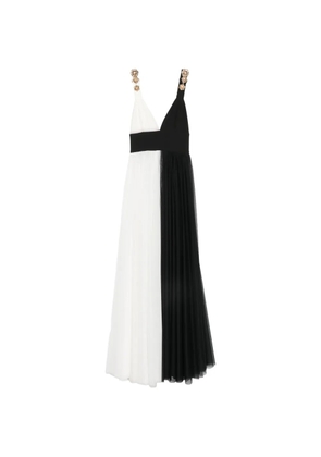 ALESSANDRO LEGORA embellished V-neck maxi dress - White