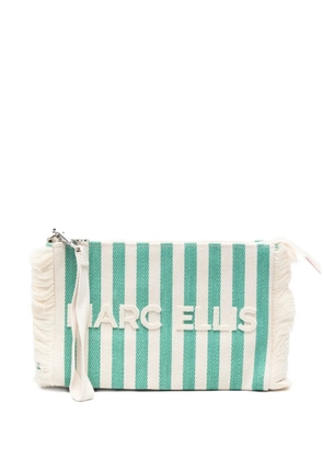 Marc Ellis striped fringed clutch bag - Green