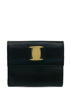 Ferragamo Pre-Owned 2010-2026 Embossed Leather Vara Wallet small wallets - Black