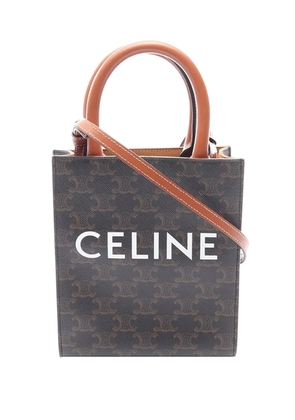 Celine Pre-Owned 2010-2026 Mini Triomphe Coated Canvas Vertical Cabas satchel - Brown