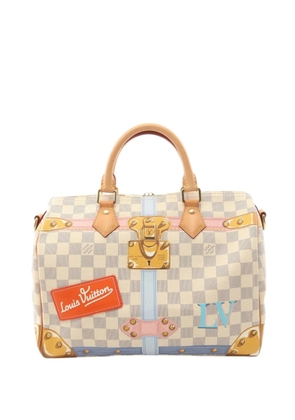 Louis Vuitton Pre-Owned 2018 Damier Azur Summer Trunks Speedy Bandouliere 30 boston bag - White