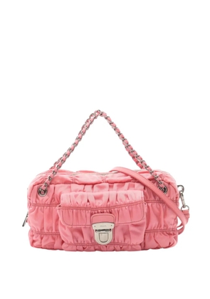 Prada Pre-Owned 2010-2026 Medium Nappa Gaufre Sound Chain Flap shoulder bag - Pink