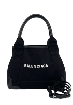 Balenciaga Pre-Owned 2010-2026 Canvas Navy Cabas XS satchel - Black
