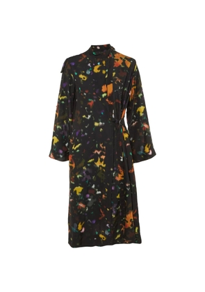 Kenzo Pre-Owned printed wrap midi dress - Black