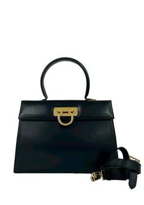 Ferragamo Pre-Owned 2010-2026 Leather Gancini satchel - Blue