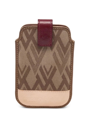 Valentino Garavani Pre-Owned V-print phone cover - Brown