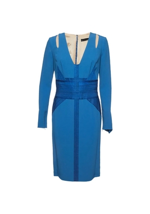 Elie Saab long-sleeve midi dress - Blue