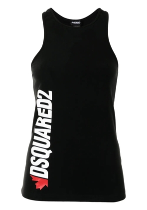 DSQUARED2 logo print racerback tank top - Black