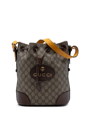 Gucci Pre-Owned 2000-2015 GG Supreme Neo Vintage Drawstring Bucket Bag satchel - Neutrals