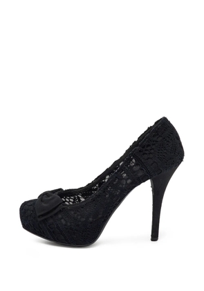 Dolce & Gabbana Pre-Owned bow-detail heeled pumps - Black