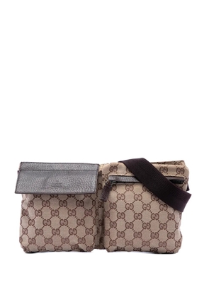 Gucci Pre-Owned 2000-2015 GG Canvas Double Pocket belt bag - Neutrals