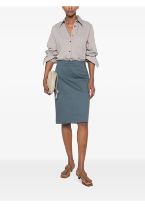 the M.. rear-slit midi skirt - Blue