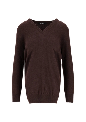 La-Rose V-neck cashmere sweater - Brown