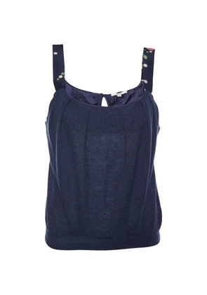 Kenzo Pre-Owned pleated silk-strap top - Blue