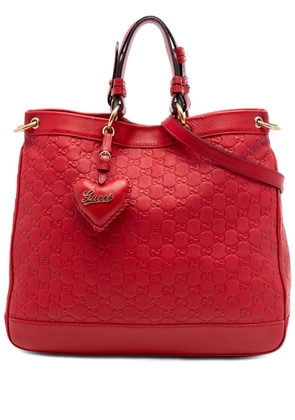 Gucci Pre-Owned 2016-2026 Medium Guccissima Valentine Top Handle Bag satchel - Red