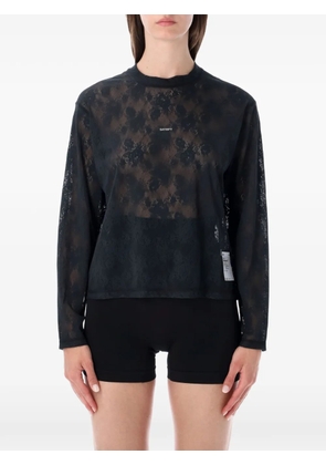 Satisfy SpaceLace floral-lace T-shirt - Black
