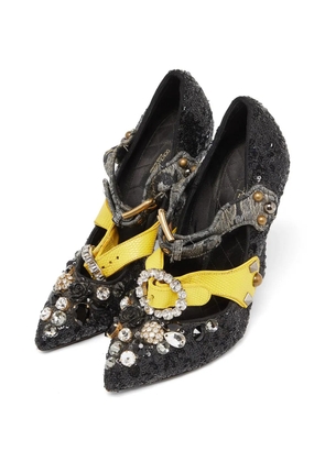 Dolce & Gabbana Pre-Owned sequin-embellished Mary Jane pumps - Black