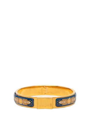 Hermès Pre-Owned 20th Century Narrow Printed Enamel Loquet Hinge Bracelet costume bracelet - Blue