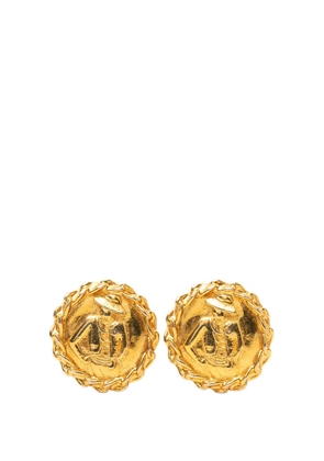 CHANEL Pre-Owned 1970-1980 Gold Plated Mademoiselle Clip on Earrings costume earrings