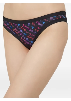 Karl Lagerfeld logo-print bikini bottoms - Black