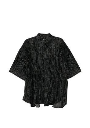 SONGZIO Polyptych crease-effect shirt - Black