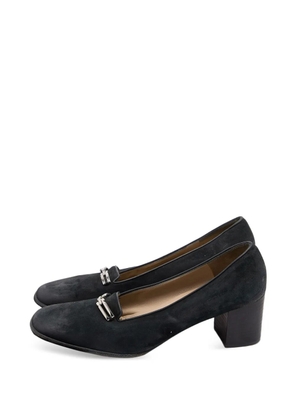 Ferragamo Pre-Owned leather block-heel pumps - Black
