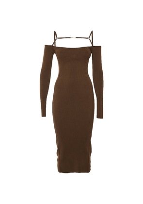 Jacquemus Pre-Owned La Robe Sierra cut-out midi dress - Brown