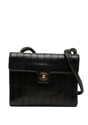 CHANEL Pre-Owned 1991-1994 Small CC Vertical Quilted Lambskin Single Flap crossbody bag - Black