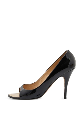 Giuseppe Zanotti Vintage open-toe patent leather pumps - Black