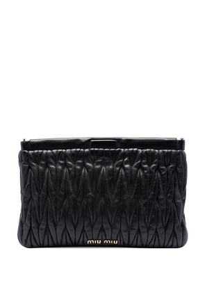 Miu Miu Pre-Owned 2010-2026 Matelasse Nappa Frame clutch bag - Black