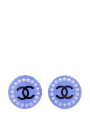 CHANEL Pre-Owned CC faux-pearl earrings - Silver
