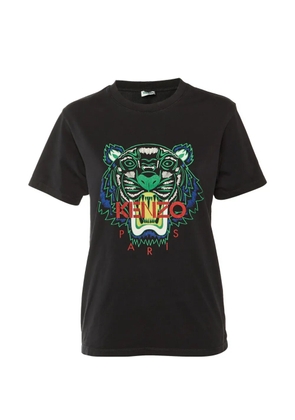 Kenzo Pre-Owned tiger-print cotton crew-neck T-Shirt - Black