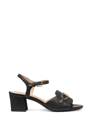 Geox 50 New Eraklia horsebit-detail buckle-fastening heeled sandals - Black