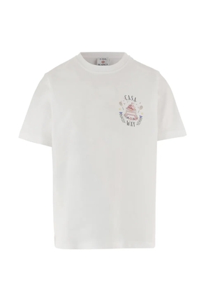 Casablanca logo-print cotton T-shirt - White