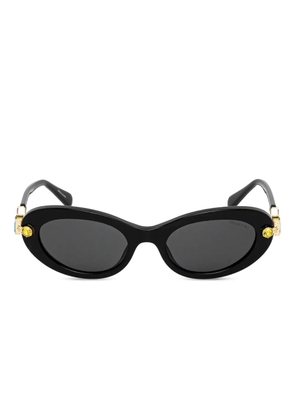 Swarovski Eyewear crystal-embellished oval-frame sunglasses - Black