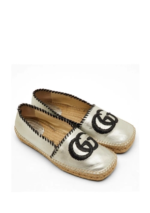 Gucci Pre-Owned GG Raffia espadrilles - Silver