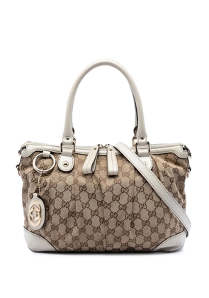 Gucci Pre-Owned 2016-2026 GG Canvas Sukey satchel - White
