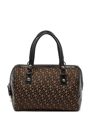 DKNY Vintage monogram-print tote bag - Brown