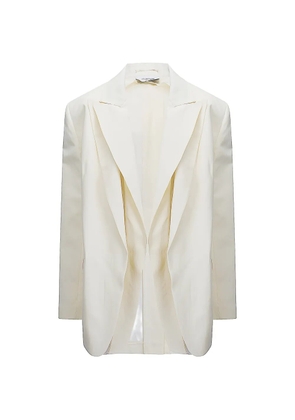 Sportmax peak-lapels layered jacket - Neutrals