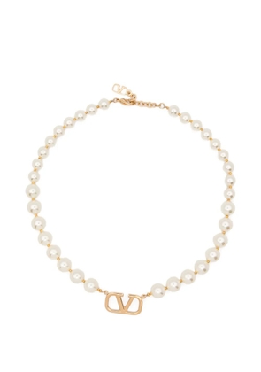 Valentino Garavani Pre-Owned VLogo Signature pearl necklace - Gold