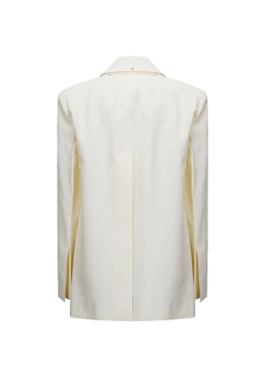 Sportmax peak-lapels layered jacket - Neutrals