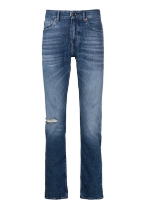 BOSS distressed slim-cut jeans - Blue