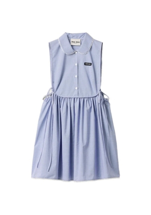 Miu Miu gingham check mini-dress - Blue