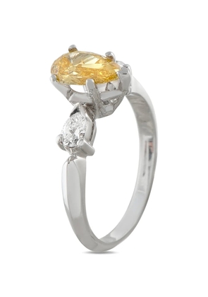 LB Exclusive orange diamond ring - Silver