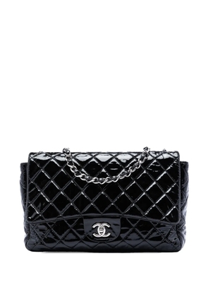 CHANEL Pre-Owned 2008-2009 Jumbo Classic Patent Single Flap shoulder bag - Black
