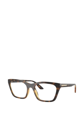 Emporio Armani tortoiseshell-effect rectangle-frame sunglasses - Brown